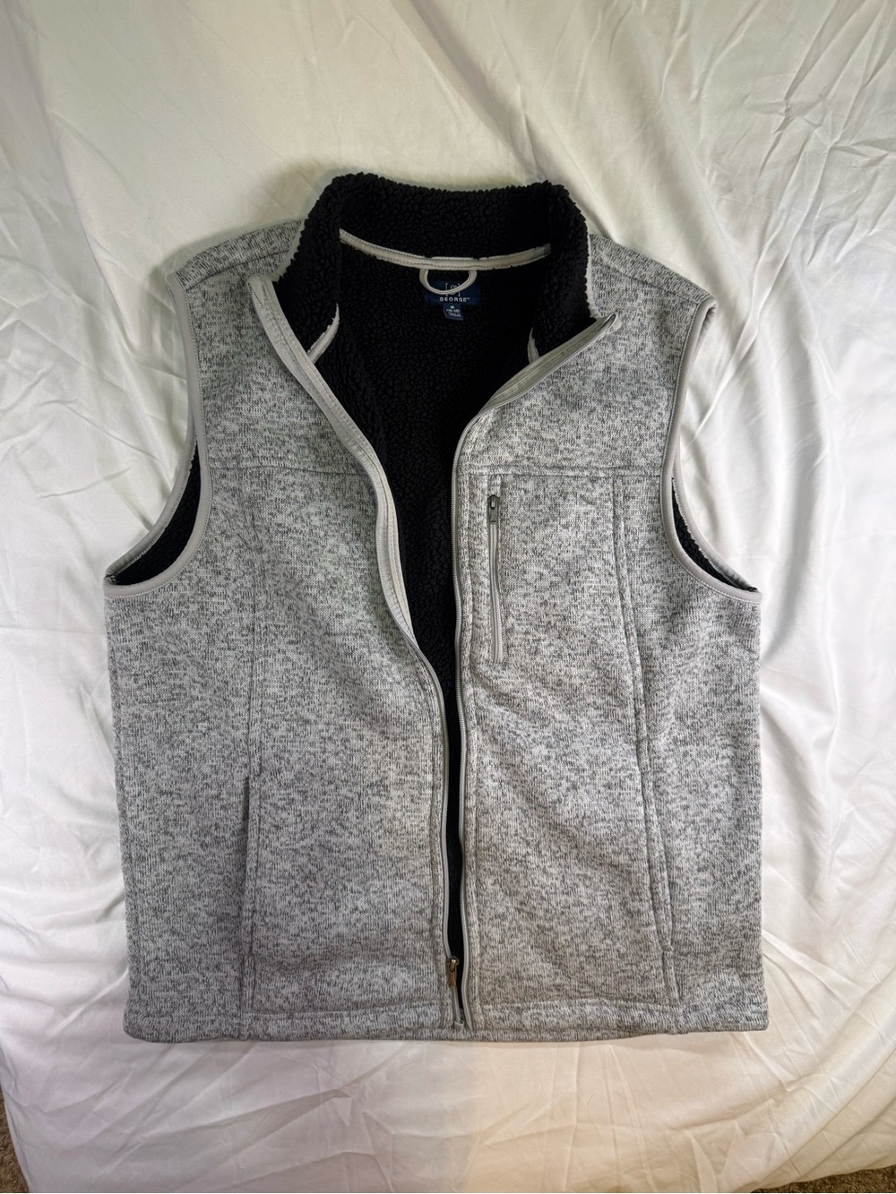 George Gray Sherpa-Lined Vest with Black Interior